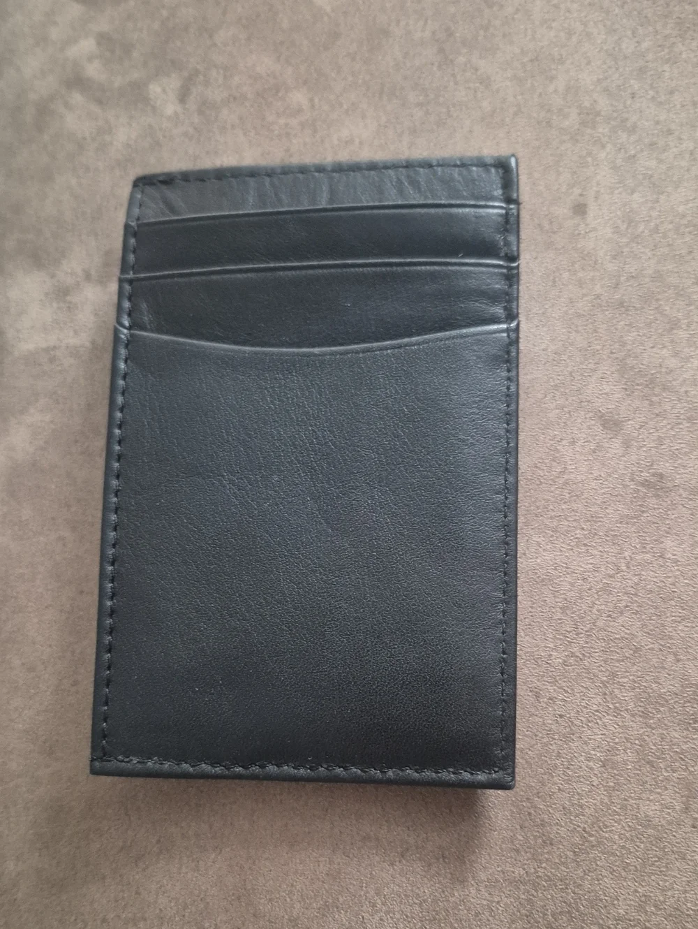 Trafalgar Card Holder,  Black Leather, NIB